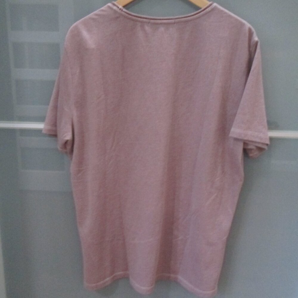 Robert Barakett Grand Forks Blend Cotton T-Shirt Burgundy - Picture 3 of 4